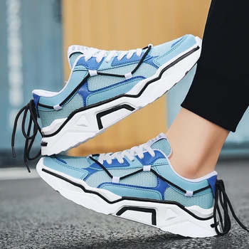 

Brand New Casual Shoes For Men Air Cushion Mesh Breathable Wear-resistant Hot Fitness Trainer Sport Shoes FeeMale Sneakers