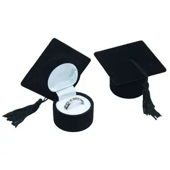 

Bachelor's Hat Shape Small Jewelry Box Storage Case Ring Holder Jewelry Mini Ring Storage Box