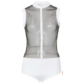 

mesh sleeveless sexy women bodysuit black O-Neck Swimsuit Waist Bodysuits Ladies Bodycon Bodysuit Girl Holiday Party Wear