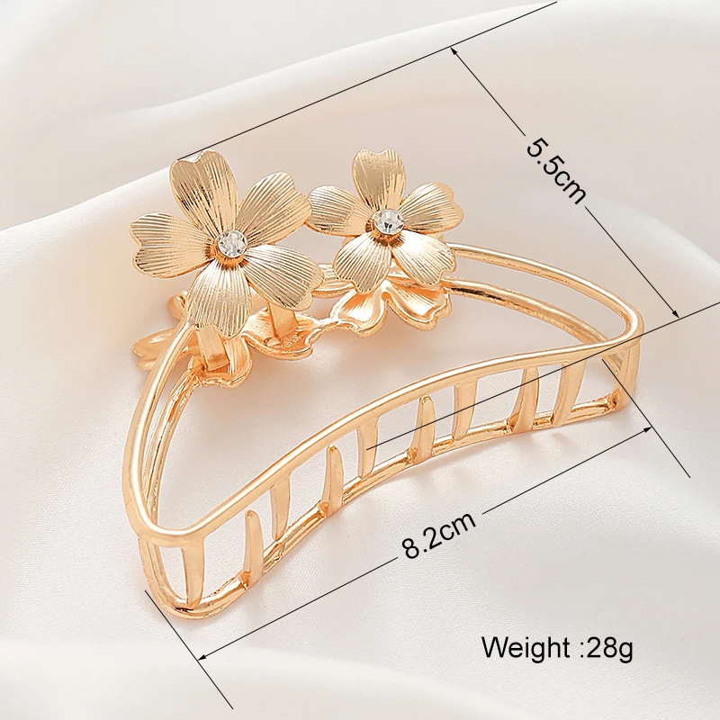 head wrap for women Metal Butterfly Claw Clip Pearl Rhinestone Shark Clip Woman's Coiled Hair Iron Large Back Head Hair Clip Hair Accessories goody hair clips Hair Accessories