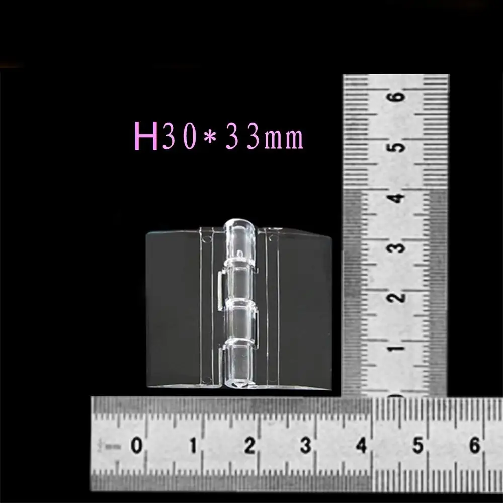 200 шт./лот H30X33MM акриловая петля Perspex прозрачная Петля из оргстекла органического