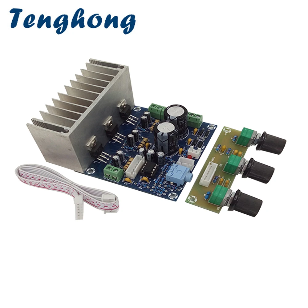 

Tenghong 2. 1channel Amplifier Board 20W*2+30W TDA2030A Subwoofer Audio Sound Amplifiers Bookshelf Speaker With Preamp Board