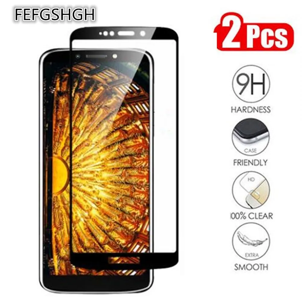 

2 Packs Full cover Tempered Glass For Motorola Moto E5 Plus Screen Protector 9H Phone Protective Glass On E5 Play XT1944 XT1924