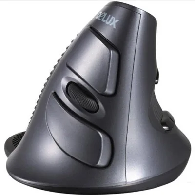 Delux мышь M618BU лазерная и оптическая мышь двигатель Ergonimic противоскользящая конструкция съемная резиновая подставка для рук 6 функциональные кнопки мышь - Цвет: Черный