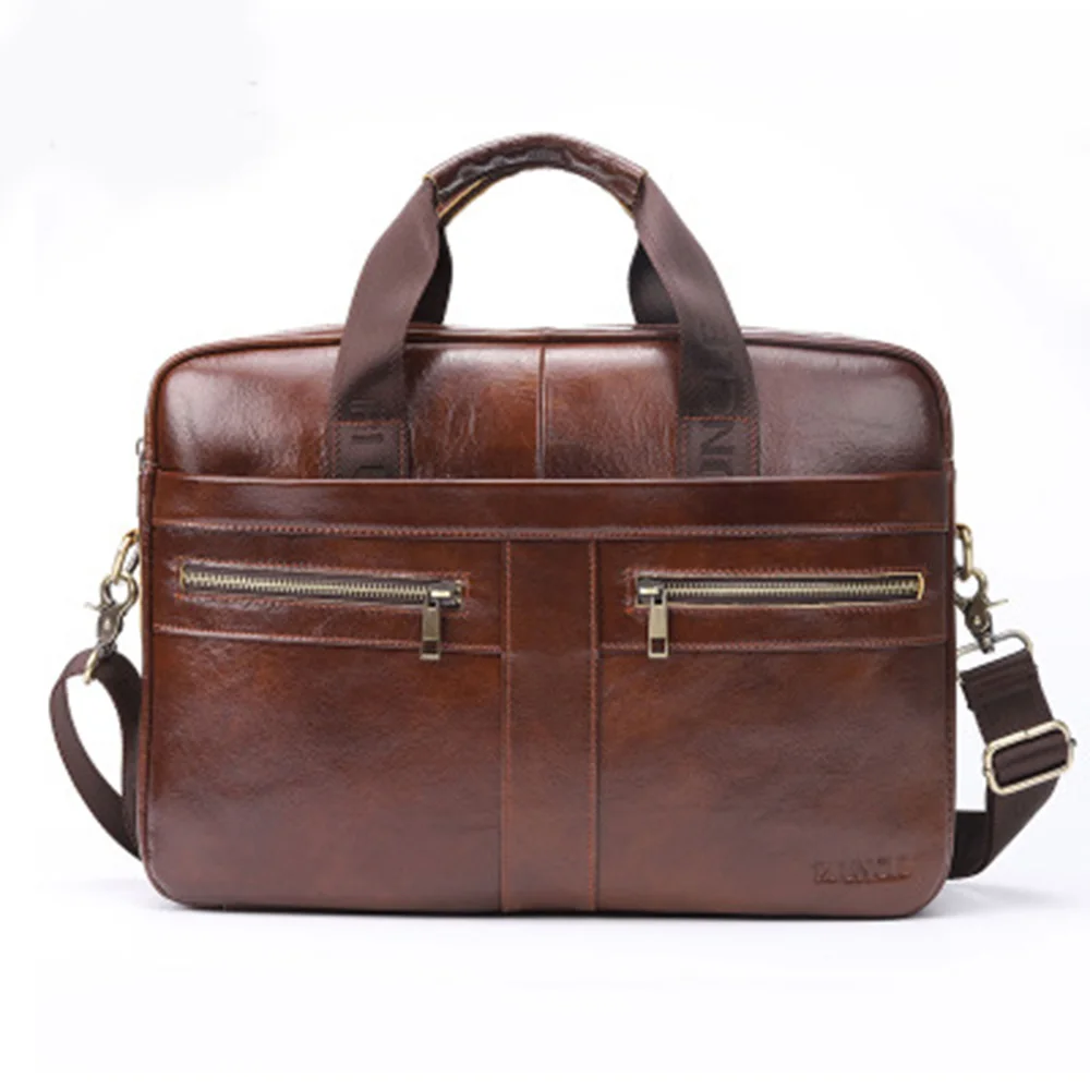 

Bag Men's Genuine Leather Briefcase Male Man Laptop Bag Natural Leather for Men Messenger Bags Men's Briefcases 2019