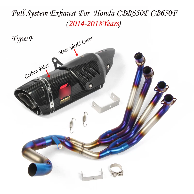 Для Honda CBR650F CBR650 CB650F мотоцикл Выхлопная Модифицированная 51 мм Слип-на переднее соединение Соединительная труба глушитель