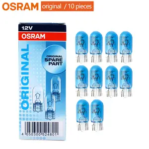 10pcs OSRAM T10 2825 Cool Blue 12V 5W W2.1x9.5d W5W 4000K Blue White Line  Interior Light Turn Signal Lamp OEM Car Bulb 2825CB - AliExpress