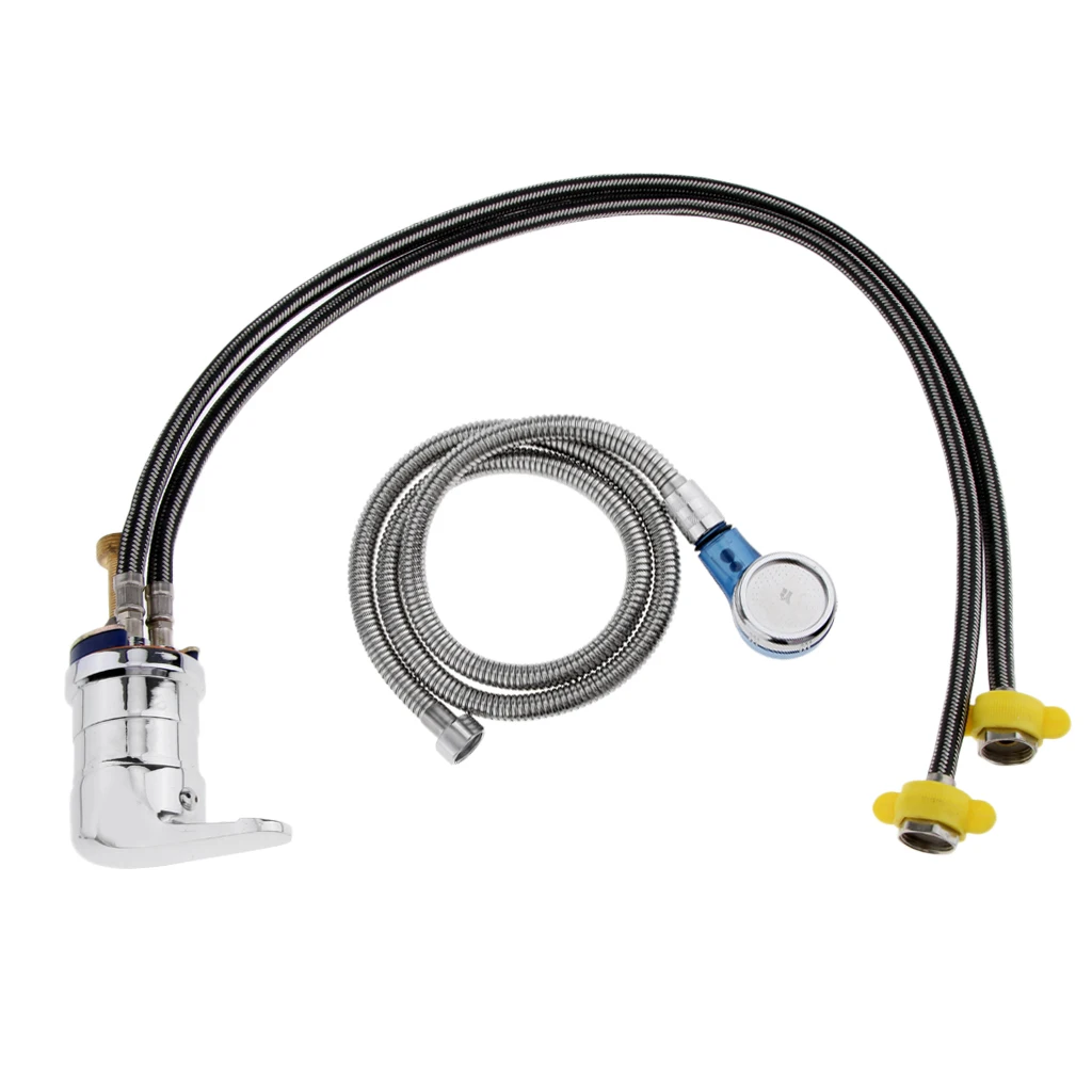 Shampoo Bowl Faucet Sprayer Vacuum Breaker Set Salon Sink Faucet 60/70/80 cm