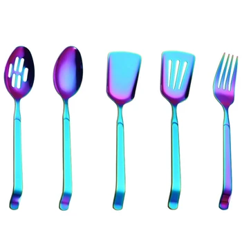 

Stainless Steel Western Food Color Common Tableware Set Spoon Shovel Fork Set