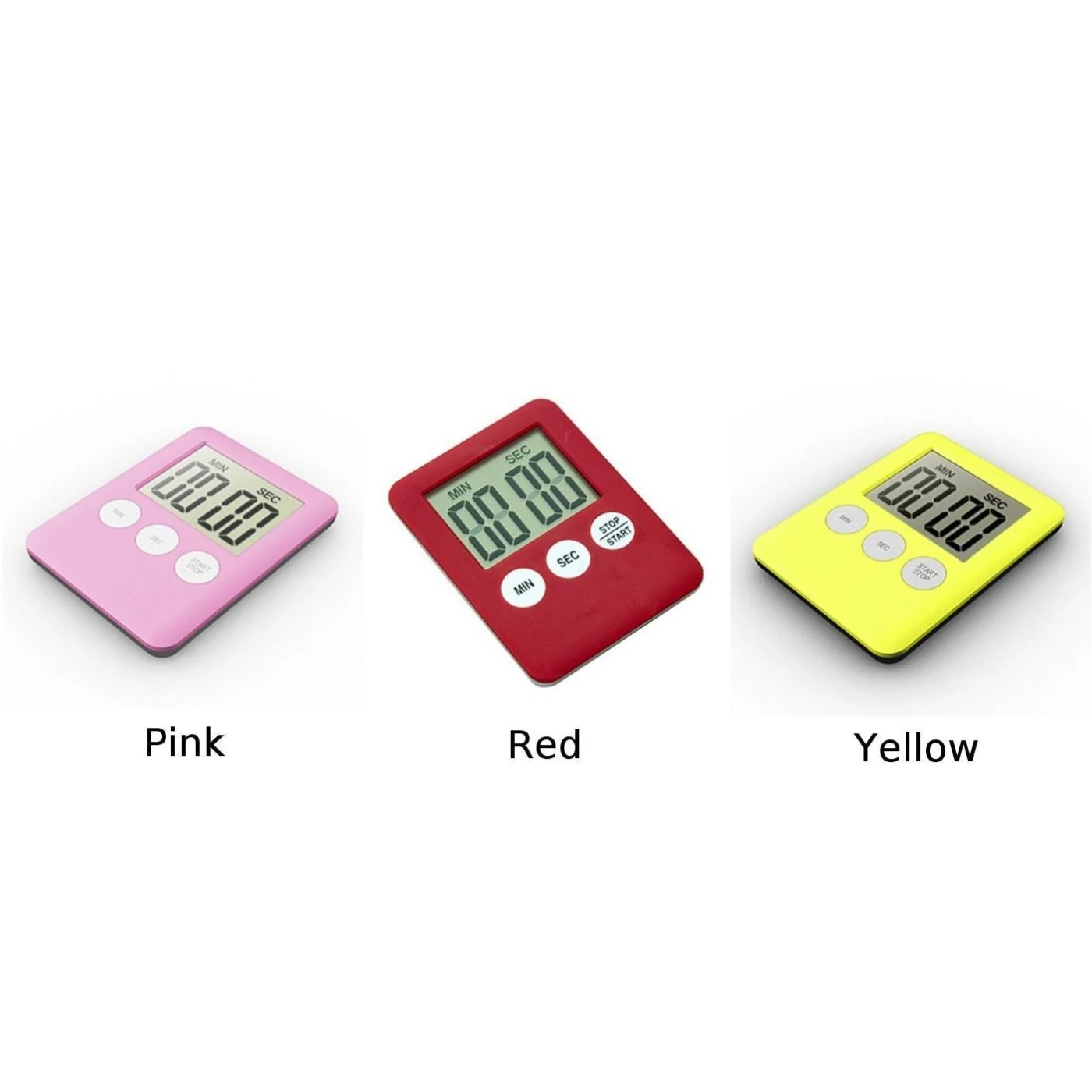 Fashion Quality LCD Digital Wall Clock Bathroom Waterproof Shower Timer 7*5.3*0.9cm ABS Ith Magnet On The Backside Cover