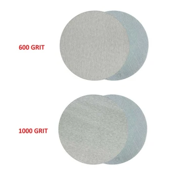 

30pcs 5 Inch 60,240,600,1000,5000,10000 Grit Wet/Dry Hook And Loop Sanding Discs For Die Grinders, Air Grinders, Electric Drills