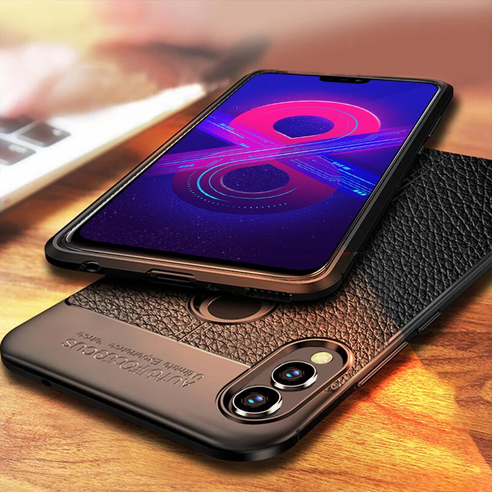 Для Honor 8X/8C Чехол кожаный Стильный чехол прочный ТПУ для телефона huawei 8 C/8 X Max