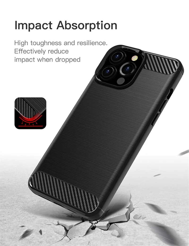 iphone 12 pro case For Cover iPhone 13 Pro Max Case For iPhone 13 Pro Cover Capas Carbon Fiber Case For iPhone 7 8 Plus 11 12 13 14 Pro Max Fundas best iphone 12 pro case