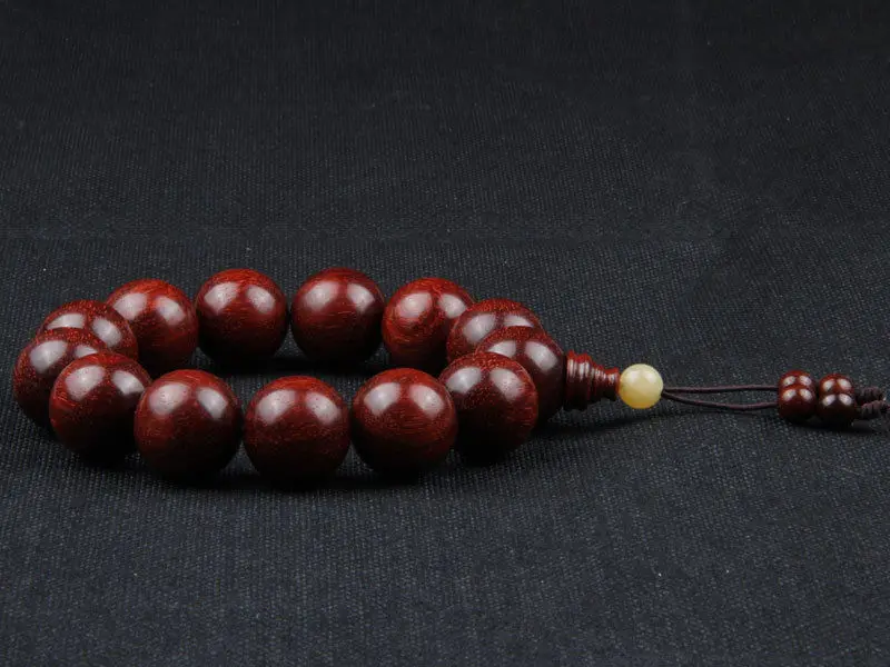 18 мм старая красная сандаловая древесина тибетская буддистская лампа|amulet