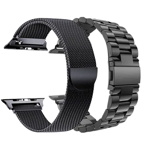 Комбинированный ремешок для Apple Watch Band 38 мм 40 мм 42 мм 44 мм ремешки из нержавеющей стали и Миланского браслета для iWatch 1 2 3 4 - Цвет ремешка: combination 1