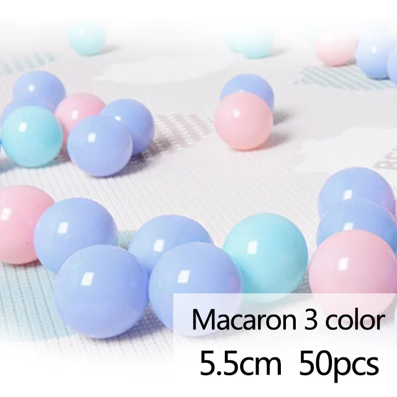 macaron3-50-5.5cm Экологичная забавная игрушка океанские шары Красочные Мягкие пластиковые волнистые шарики водный бассейн надувной мяч открытый детский плавательный Яма игрушки на открытом воздухе - Цвет: macaron3-50-5.5cm