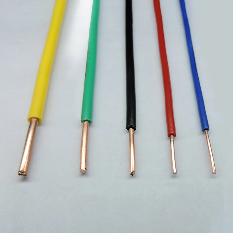 10 미터 분배 박스 와이어 18/17/15/13/11/9AWG BV 단일 코어 하드 와이어, 집 개선 와이어 PVC 피복 순수 구리 코어