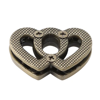 

Metal Double heart-shaped Accessories Buckle Buckle Turn Lock Twist Lock Handbag Bag DIY Process Replacement Bag Accessories