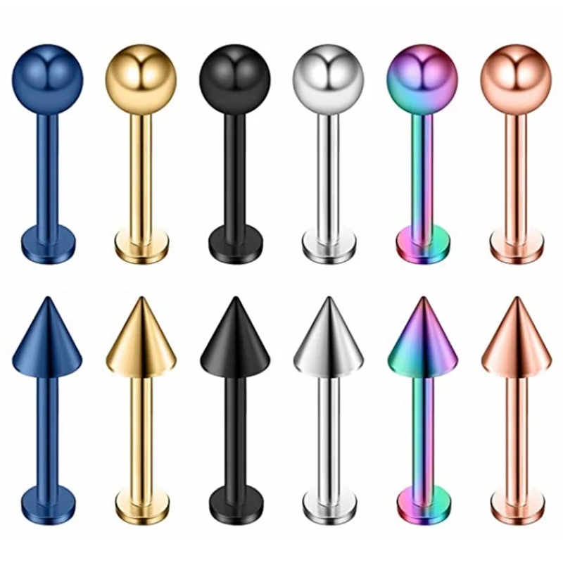 Vertical Labret Lip Piercing Cartilage Tragus piercing jewelry body piercing earrings ear piercing jewelry body piercing jewelry body jewelry 10/20/30/50Pcs