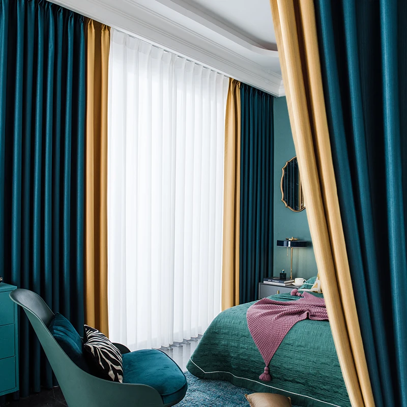 Плотные затемняющие шторы для гостиной однотонные Оконные Занавески спальни