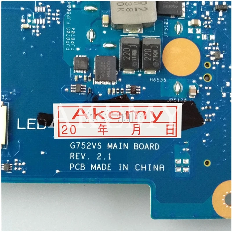 AK ROG G752VS материнская плата для ноутбука For Asus G752V G752 G752VM G752VMK G752VSK тест оригинальная