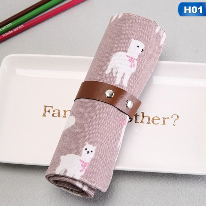 5 стилей креативных ремней роликовая штора Холст Ручка джинсовый пенал многофункциональная сумка для хранения свежая ткань канцелярские принадлежности в стиле «Ретро»