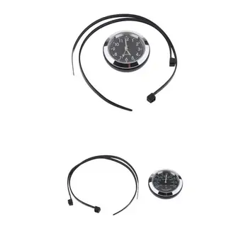 

Clock Watch &Thermometer Gauge Waterproof For Motorcycle Handlebar Mount