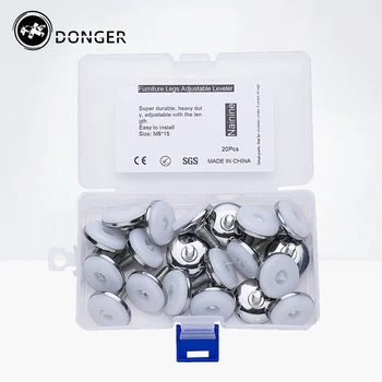 

20Pcs/box M6*15 Furniture Table Chair Screw Cabinet Adjustable Balance Leg Feet Glide Slide Leveler Base Bolt Screw