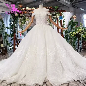 شراءAIJINGYU مصممي الزفاف الحجاب المورد الكورية الرسمية Bridals الزواج اليونانية ثوب الزفاف الفاخرة الدانتيل فساتين الزفاف