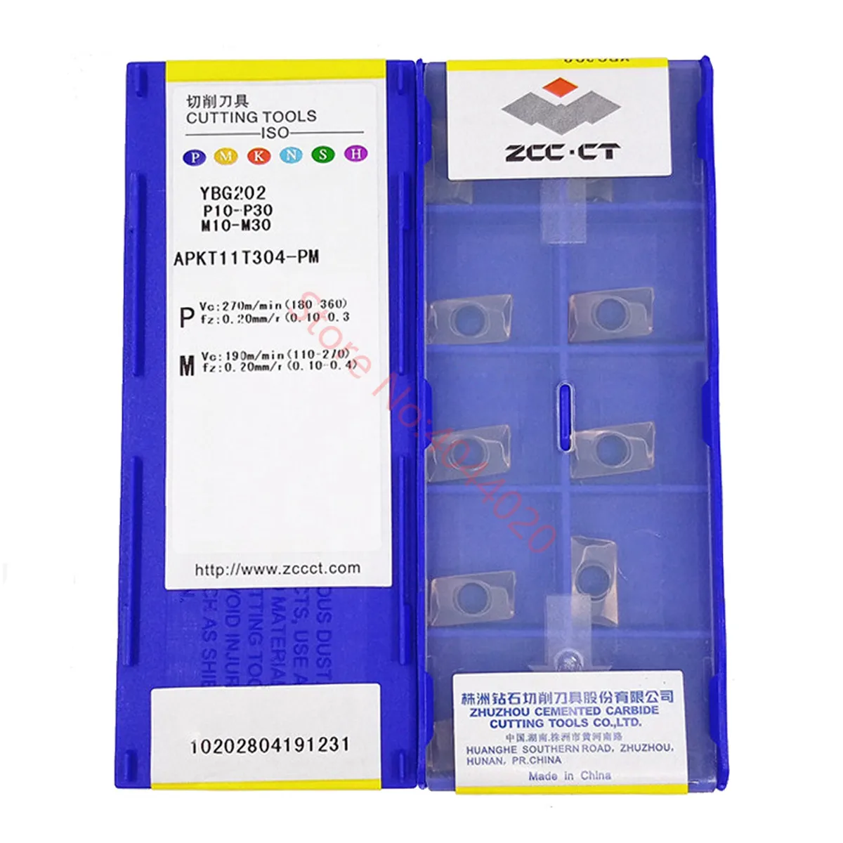 

ZCC.CT APKT11T304-PM/APKT11T308-PM/APKT11T312-PM YBG202 карбидные вставки 10 шт./коробка