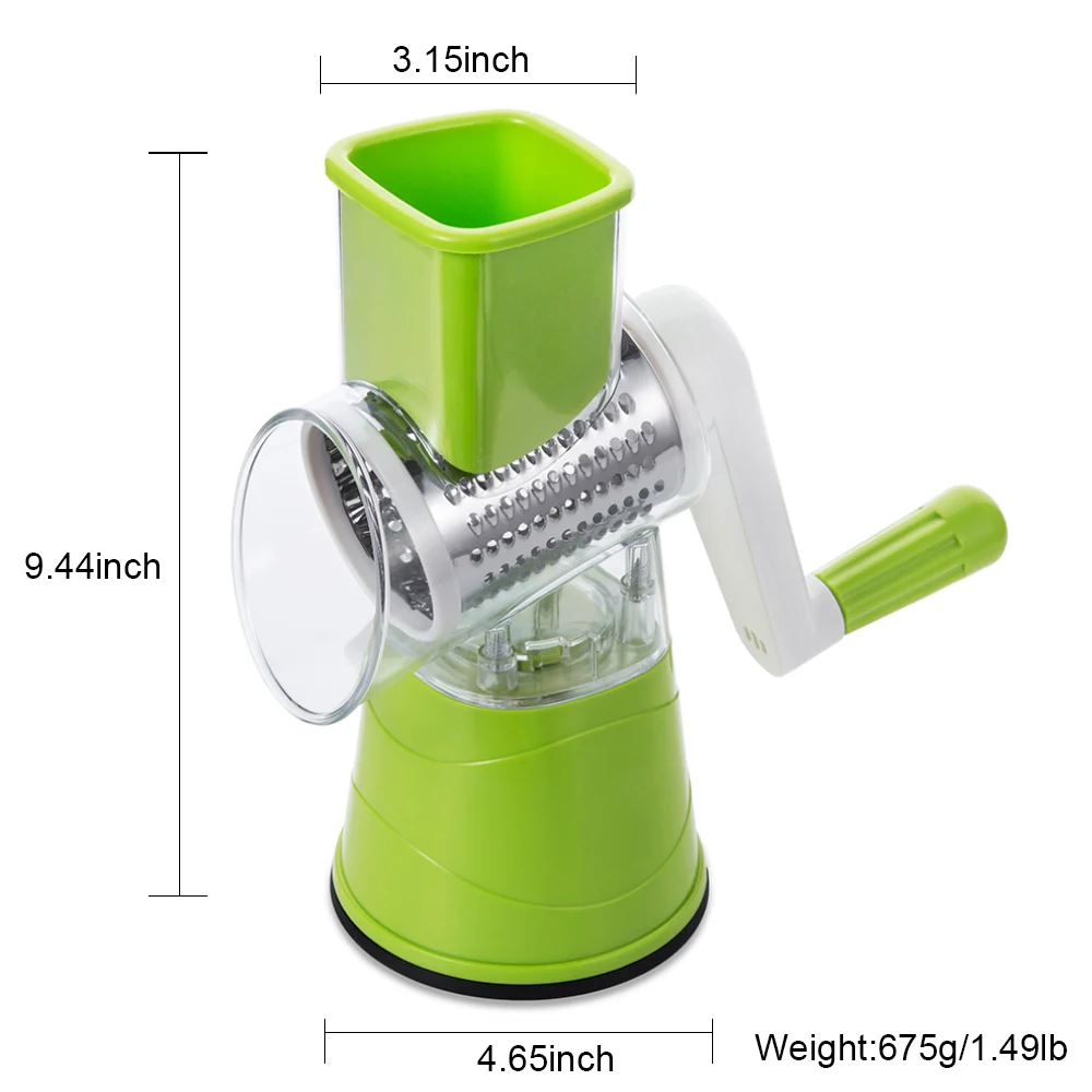 Roller Vegetable Cutter Manual Mandoline Slicer Potato Julienne Carrot  Multifunction Cheese Grater Round Stainless Steel Blades - AliExpress