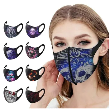 

Adult Reusable Skeleton Print Breathable Protection Stretch Mask 3 Pack Mascarilla Reutilizable Mondkapjes Herbruikbaar Masque