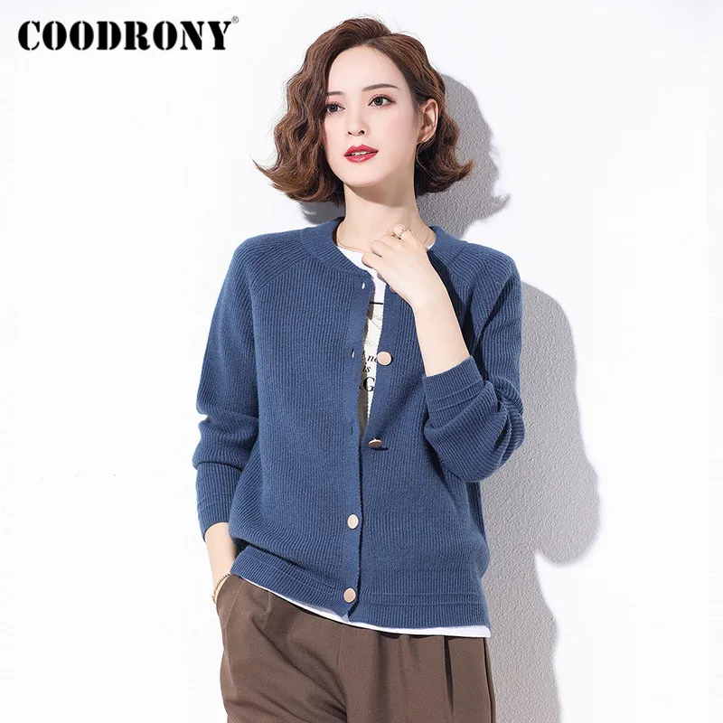 COODRONY Brand Autumn Winter Office Casual Raglan Sleeve Cardigans Women 2020 Streetwear Elegant Warm Slim Sweaters Female W1092