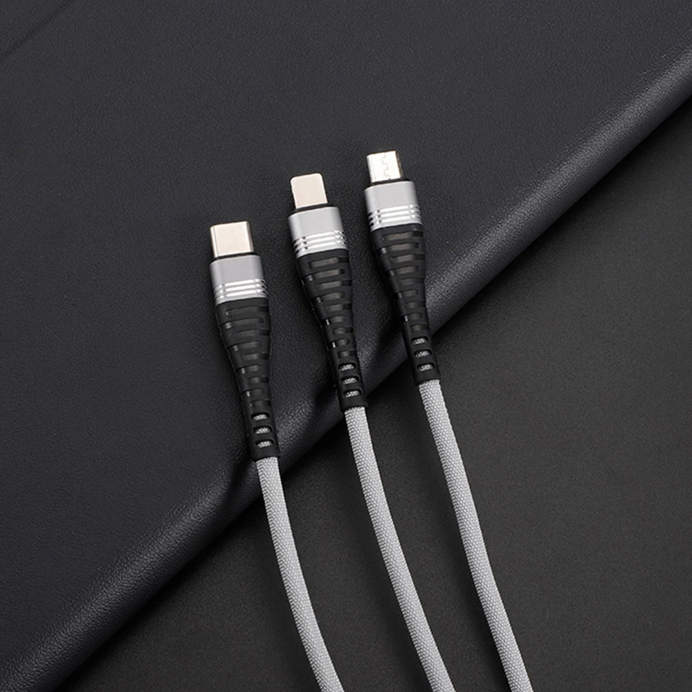 3 в 1 usb-кабель для зарядки samsung заряднеое устройство для huawei Micro USB кабель для Xiaomi type C USB строка данных для iPhone