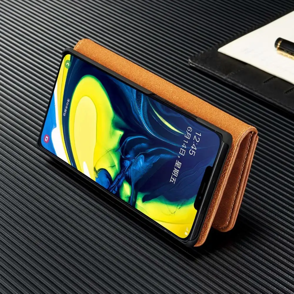 Кожаный, в виде бумажника, магнитный съёмный корпус чехол для samsung Galaxy Note10 NOTE 10 Plus