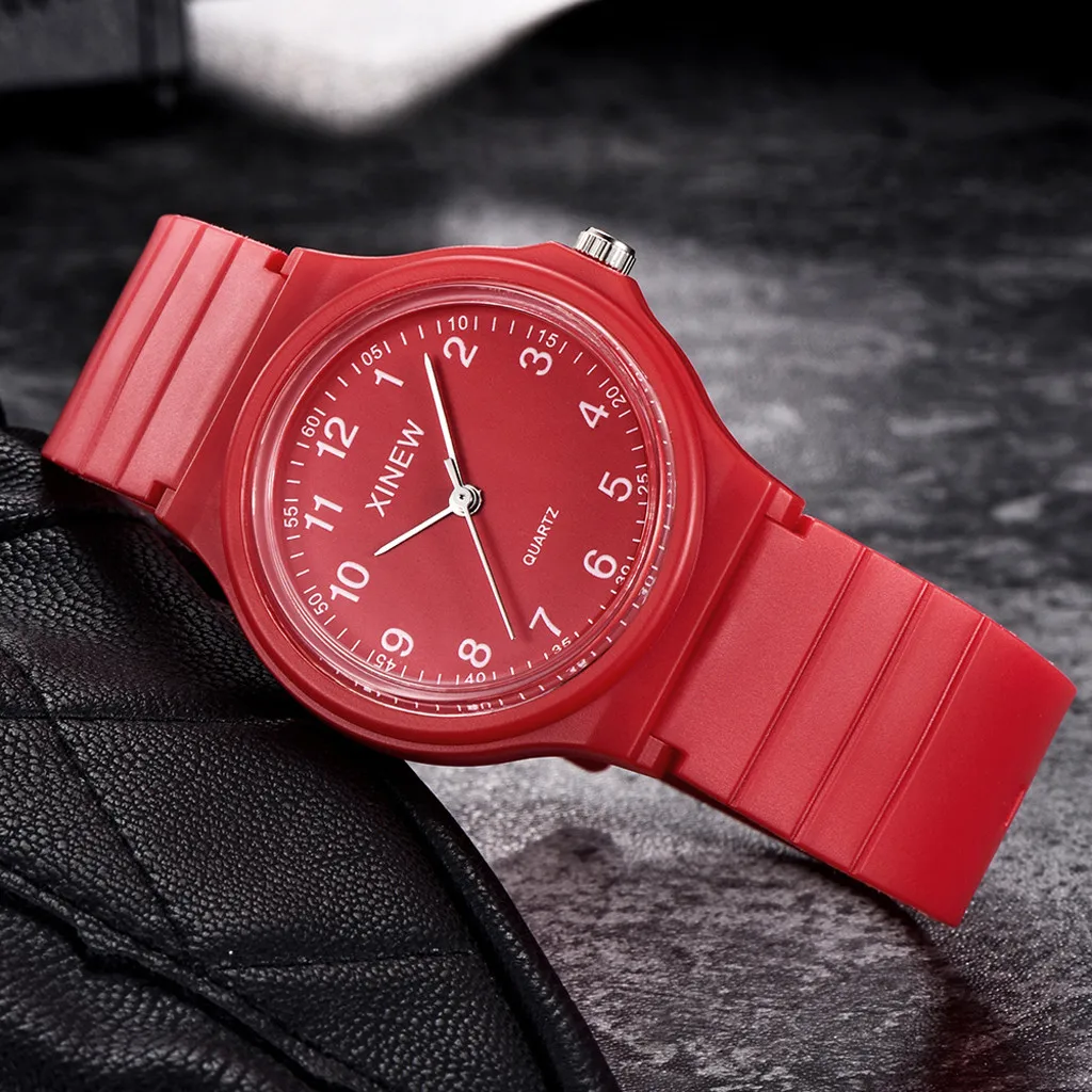 Модные цифровые часы мужские унисекс Детские часы ультра-тонкие силиконовые спортивные часы Аналоговые кварцевые наручные часы#10