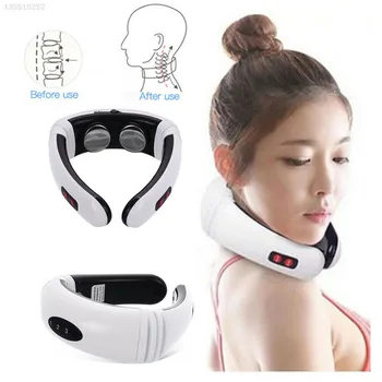 

Electric Pulse Back And Neck Massager Far Infrared Heating Pain Relief Health Care Relaxation Tool Intelligent Body Massager