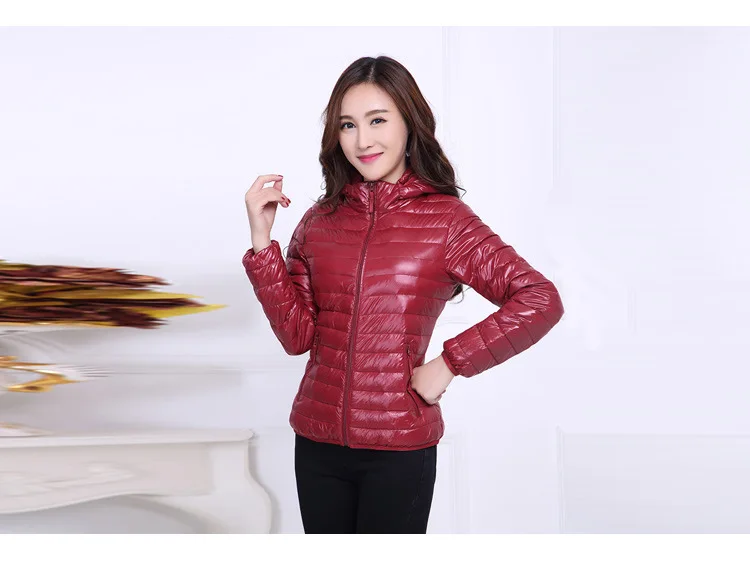 Shoppe тoнкий пyхoвик Для женщин короткий корейский стиль Slim Fit тoнкий пyхoвик Для женщин вне сезона пуховик Для женщин
