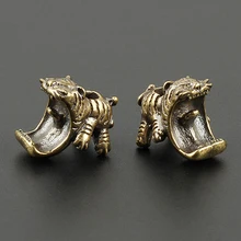 1 шт. тигровый латунный нож бусины открывалка для бутылок кулон медь большой рот тигровые бусы на веревочке DIY