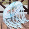 New Bamboo Oiled Paper Umbrella Women Tassels Yarn Ribbon Hanfu Umbrella Woman Parasol  Retro Performing Japanese Chinese Style 3