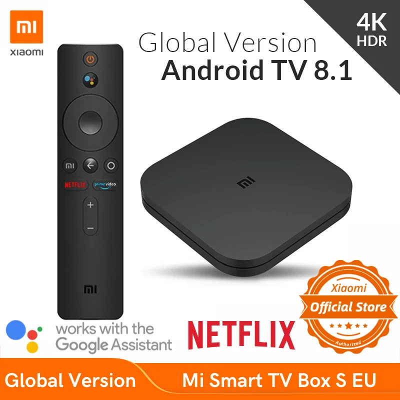 Глобальная версия xiaomi mi Smart tv Box S 4K HDR Android tv Strea mi ng медиаплеер и пульт дистанционного управления Google Assistant Smart tv mi Box S|ТВ-приставки и медиаплееры|   | АлиЭкспресс