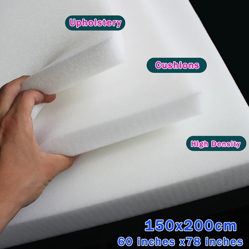 Foam Rubber Slab High Density Foam Upholstery Foam Chair Cushion Furniture  Sofa Sponge Size 60x80/ 150cm X 200cm