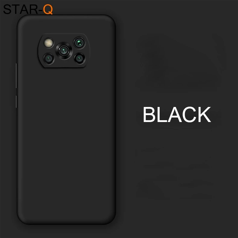 thumbnail image 1 of New Full Cover Liquid Silicone Phone Case For Xiaomi Poco X3 Nfc M2 F2 Pro X2 global Original Soft Protective Back Covers Cases, 1 of 5