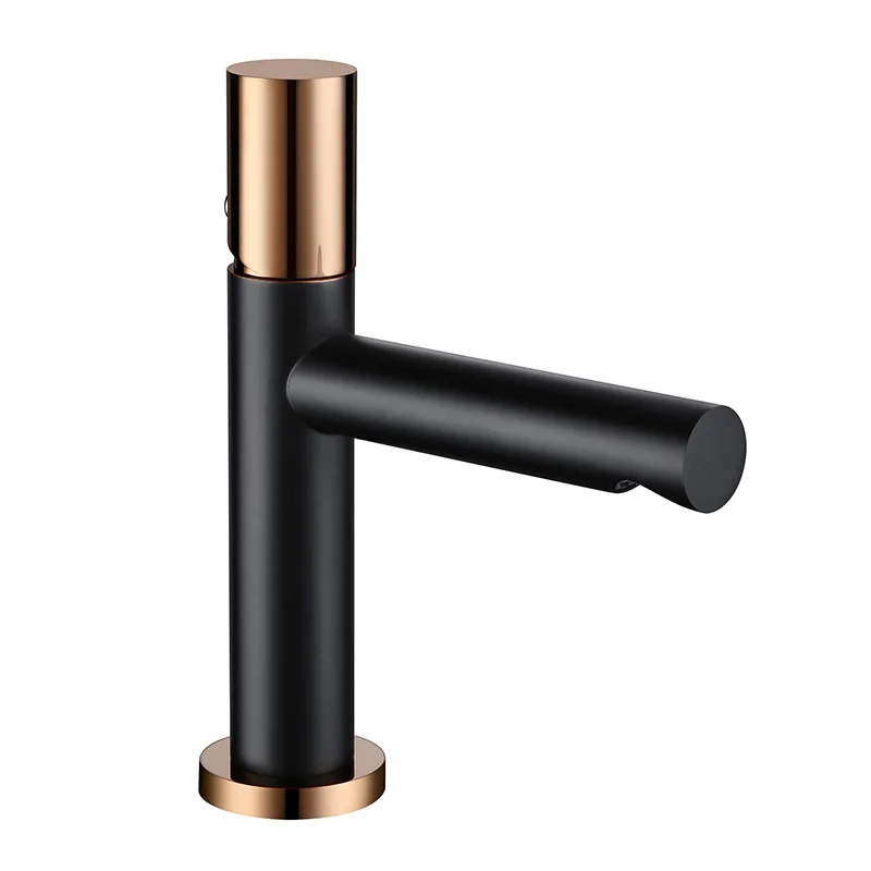 Black Rose gold Smesiteli смеситель для ванны, черный, розовое золото, латунь, на одно отверстие, для домашнего использования, для горячей и холодной раковины, смеситель для кухни, ванной комнаты - Цвет: Black Rose gold