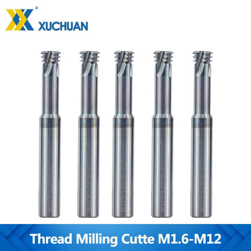 Thread Mills 3 Flute Metric Thread End Mill M1.6 M2 M2.5 M3 M4 M5 M6 M8