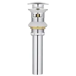 Brushed Gold Solid Brass Pop - Up Drain with Overflow (Chrome with)