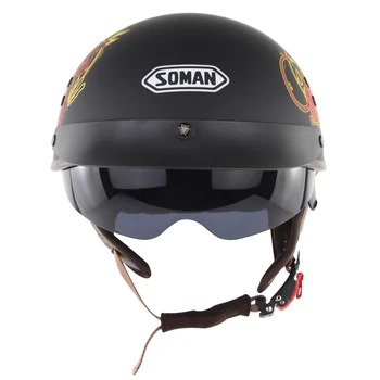 

For Soman SM202 Motorbike Helmets Half Face Classic Retro DOT Original Motorcycle Helmet casco capacete moto
