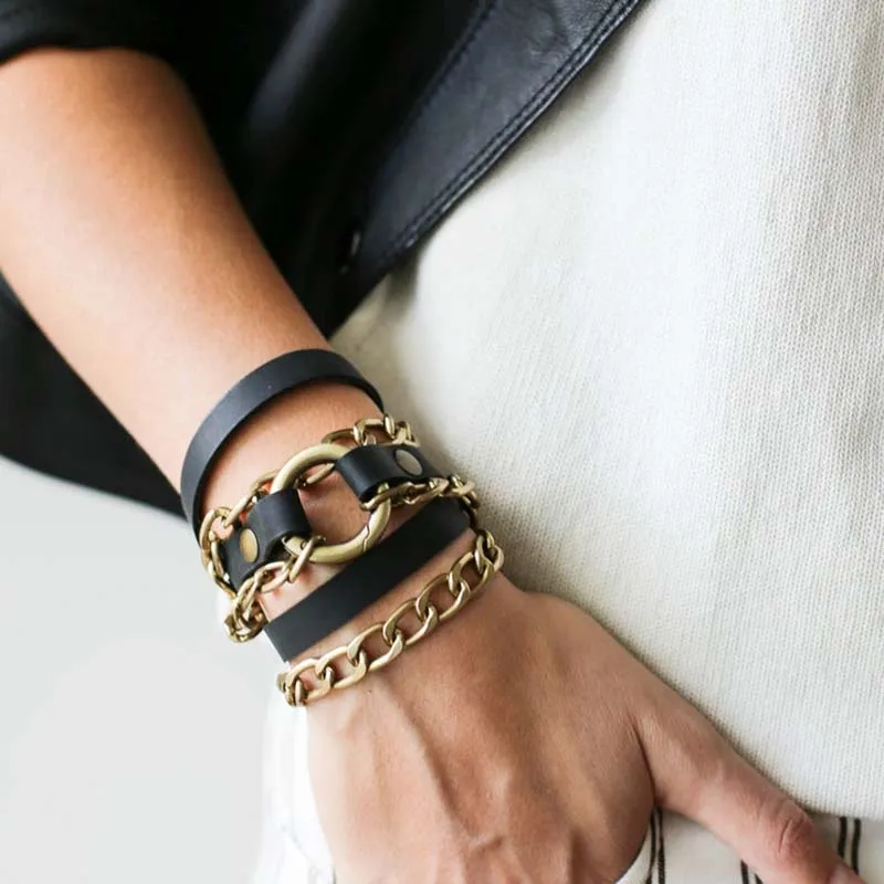 Leather Bracelets for Women Adjustable Length Punk Bangle Bohemia Holiday Jewelry leather bracelet,leather braided bracelet