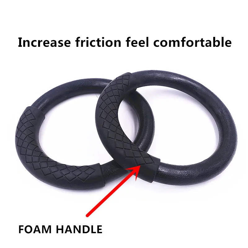 Professional Gymnastic Ring Pull up Gym Ring With Adjustable Strap Workout For Home Gym Crossfit Body Strength Muscle Training