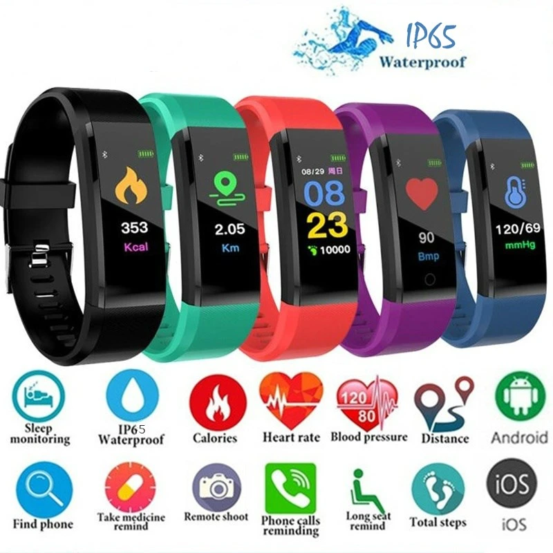 115 Plus Smart Watch Sport Watches Health Smart Wristband Heart Rate